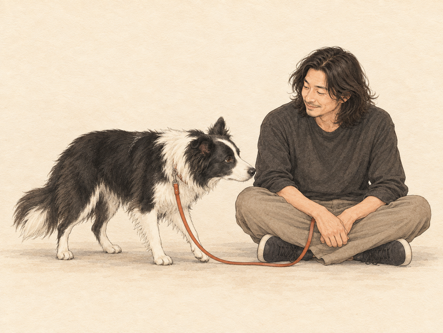 보호자 쪽으로 다가오는 보나