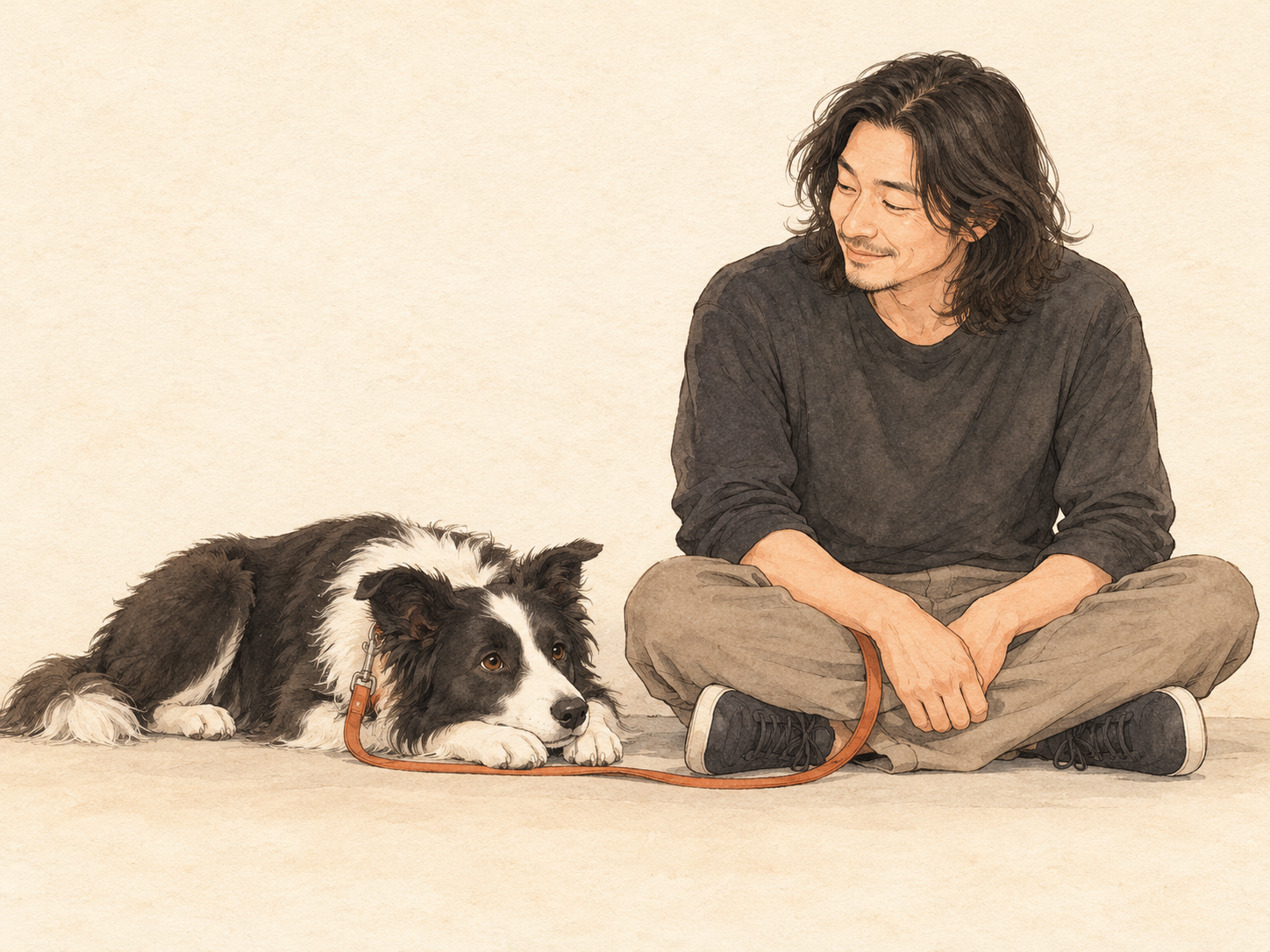 보호자 곁에 편안하게 누운 보나