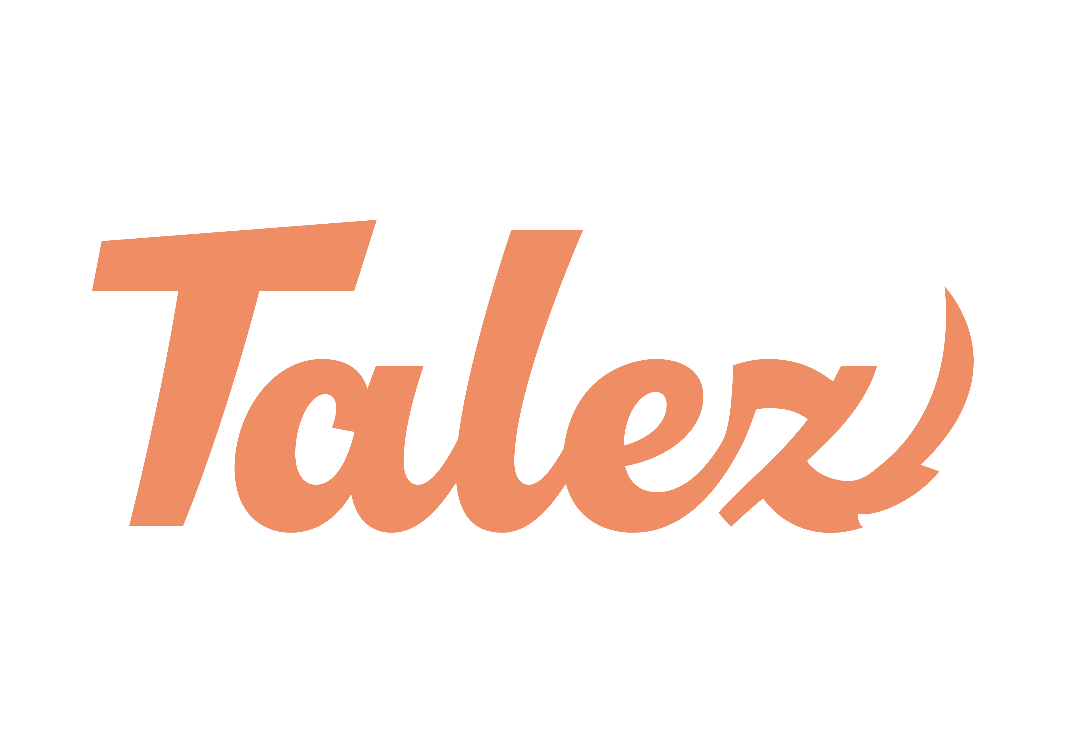 테일즈 Talez 꼬리 모양 글씨 로고